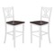 Flash Furniture 2 Piece Bar Stools, X Design Wood Back, White Wood Frame
